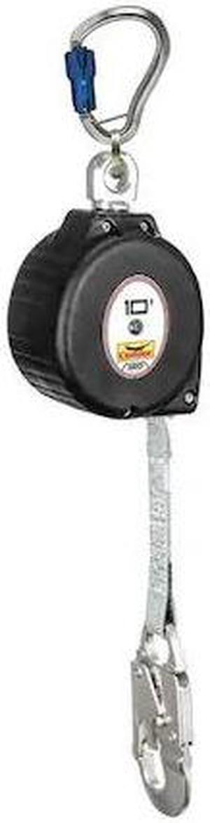 CONDOR 35KV09 Self Retracting Lifeline, 10 ft., Black