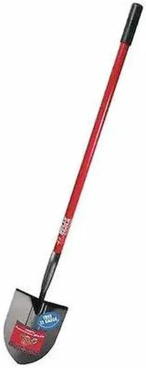 BULLY TOOLS 92515 Point Shovel,Round,12 ga.,Fiberglass L