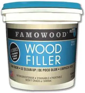 FAMOWOOD 40002148 Wood Filler, 1 gal, Pail, White Pine