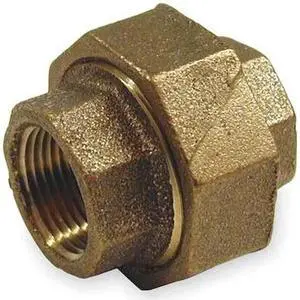 ZORO SELECT 1VFL6 Red Brass Union, FNPT, 2-1/2" Pipe Size