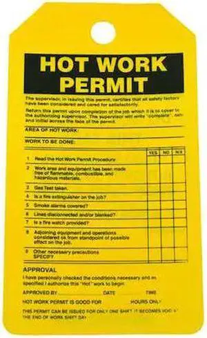 ACCUFORM 43Z320 Permit Tag,5-3/4 x 3-1/4,PK25