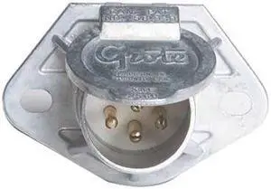 GROTE 87250 Trailer Receptacle, 3-15/16" Dia., 7-Way
