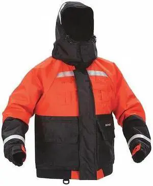KENT SAFETY 151800-200-040-23 Flotation Jacket, Deluxe, Hood, Orange, L