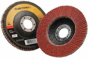 3M CUBITRON 7100104939 Flap Disc,Type 27,4-1/2" dia.,40 Grit