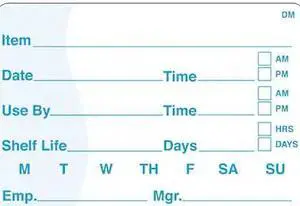 DAYMARK 113390 Shelf Life Label,2 In. H,3 In. W,PK250