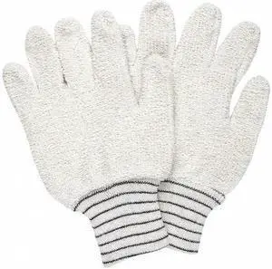 MCR SAFETY 9402KM Knit Gloves, Not Rated Abrasion Level, White, 12 PK