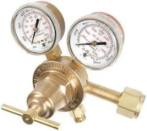 VICTOR 0781-0043 Gas Regulator, Oxygen, Single Stage, 0.908"-14 Inlet, 9/16"-18