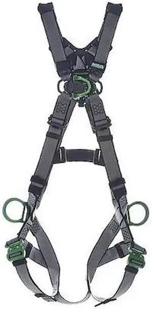 MSA SAFETY 10195046 V-FIT Full Body Harness, M, 400 lb., Quick-Connect Chest/