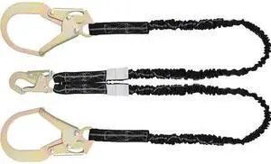 SAFE KEEPER FAP30299(WL) Welders Shock Absorbing Twin Leg Lanyard With Two SAFE KEEPER FAP30299(WL) Welders Shock Absorbing Twin Leg Lanyard With Two