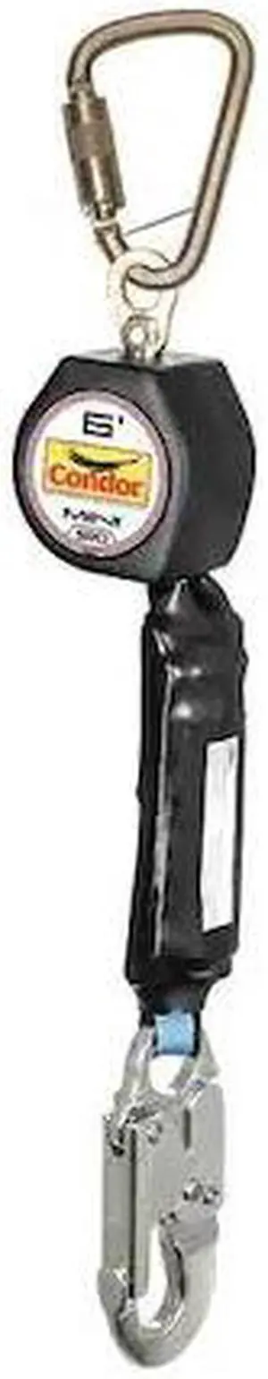 CONDOR 35KU99 Not Applicable Self-Retracting Lifeline, 6 ft. Length, Carabiner,