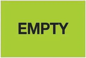 TAPE LOGIC DL1145 Tape Logic® Labels, "Empty", 2" x 3", Fluorescent Green,