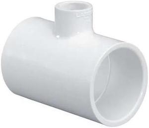 ZORO SELECT 401210 PVC Reducer Tee, Socket x Socket x Socket, 1 1/2 in x 1 1/2