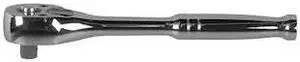 KLEIN TOOLS 65720 3/8" Drive 72 Geared Teeth Round Head Style Hand Ratchet, 7"