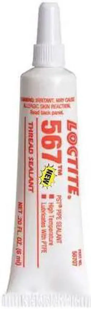 Loctite 6mL Tube Pipe Thread Sealant with 10, 000 psi, White 6mL White   2087068