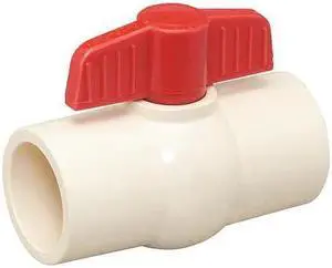 ZORO SELECT 107-128 2" Socket CPVC Ball Valve Inline