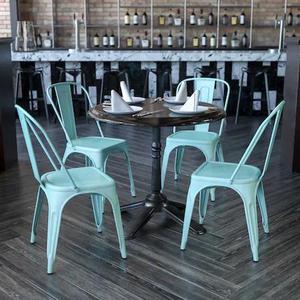 FLASH FURNITURE 4-ET-3534-MINT-GG Mint Green Metal Indoor-Outdoor Stackable