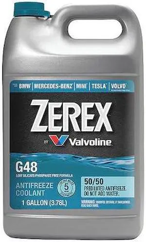 ZEREX 859537 Antifreeze Coolant,Blue,1 gal. Sz,7.1 pH