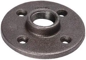 ZORO SELECT 521-610 Floor Flange Floor Flange, 3" Pipe, Flanged x FNPT,