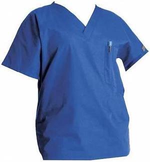SCRUB ZONE 70221 Scrub Shirt,S,4.25 oz.,Blue