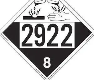 LABELMASTER ZEZ42922 Corrosive Placard,UN 2922,PK25