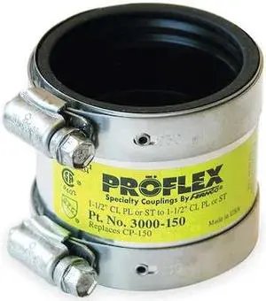 ZORO SELECT 3000-150 Shielded Coupling,For Pipe Size 1-1/2"