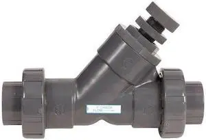 HAYWARD FLOW CONTROL SLC10050TU Y-Check Valve, True Union, Spring-Loaded, 1/2",