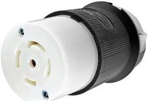 HUBBELL HBL2813 30A Twist-Lock Connector 4P 5W 120/208VAC L21-30R BK/WT