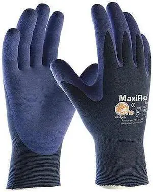 PIP 34-274/L Foam Nitrile Coated Gloves, Palm Coverage, Blue, L, PR