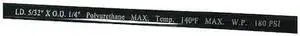 ZORO SELECT 1PBP8 Tubing,5/32In IDx1/4 In OD,250 Ft,Black
