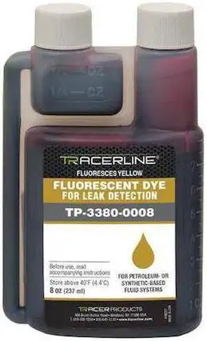 TRACERLINE TP-3380-0008 Yellow Fluorescent Leak Detection Dye TRACERLINE TP-3380-0008 Yellow Fluorescent Leak Detection Dye