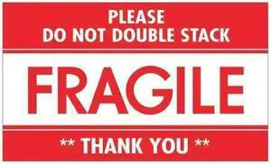 TAPE LOGIC DL2159 Tape Logic® Labels, "Fragile - Do Not Double Stack", 3" x 5", TAPE LOGIC DL2159 Tape Logic® Labels, "Fragile - Do Not Double Stack", 3" x 5",