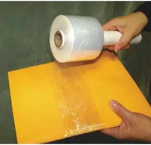 ZORO SELECT 15A931 Hand Stretch Wrap 3" x 700 ft., Cast Style, Clear