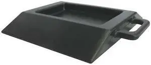ZORO SELECT 33N455 Pallet Truck Stop,13-3/4In. L,Blk,Rubber