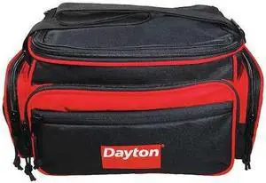 DAYTON 19L414 Tool Bag, Black, Canvas, 5 Pockets