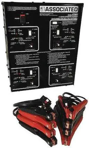 ASSOCIATED EQUIPMENT 6366 Battery Charger, Automatic Charging For Battery