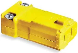 HUBBELL WIRING DEVICE-KELLEMS HBL5869VY Straight Blade Connector, 1-15R, 15 A, HUBBELL WIRING DEVICE-KELLEMS HBL5869VY Straight Blade Connector, 1-15R, 15 A,