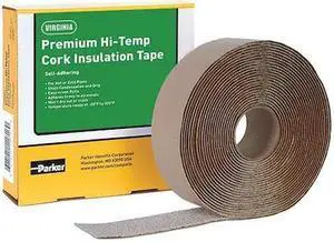 PARKER VIRGINIA PTH1 Hi-Temp Cork Insulation Tape,Roll