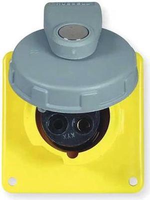 HUBBELL HBL320R4W IEC Pin and Sleeve Receptacle,20A,125V