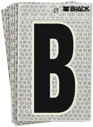 BRADY 3010-B Ultra Reflective Letter,B,PK10