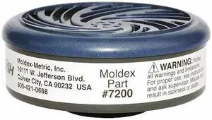 MOLDEX 7200 Cartridge, 7000, White, Bayonet, Moldex 7000/7800/9000 Series