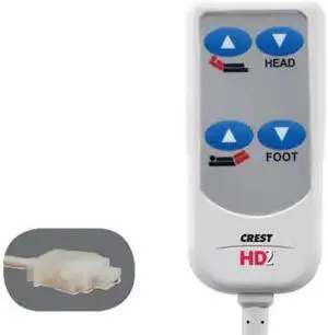 CREST BCAA400 HD2 Bed Control,8 ft.,Cord,Various Br