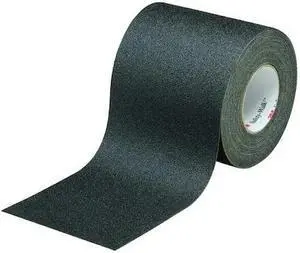 3M 610 Anti-Slip Tape Mineral Coated 60 Grit Size, Black, 4" W x 60 ft. L, 2.3