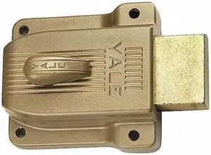 ASSA ABLOY ACCENTRA 112 Rim Lock, Heavy-Duty, Brass-Plated Finish, Keyed