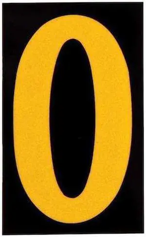 BRADY 5905-0 Reflective Numbers And Letters,0,PK25