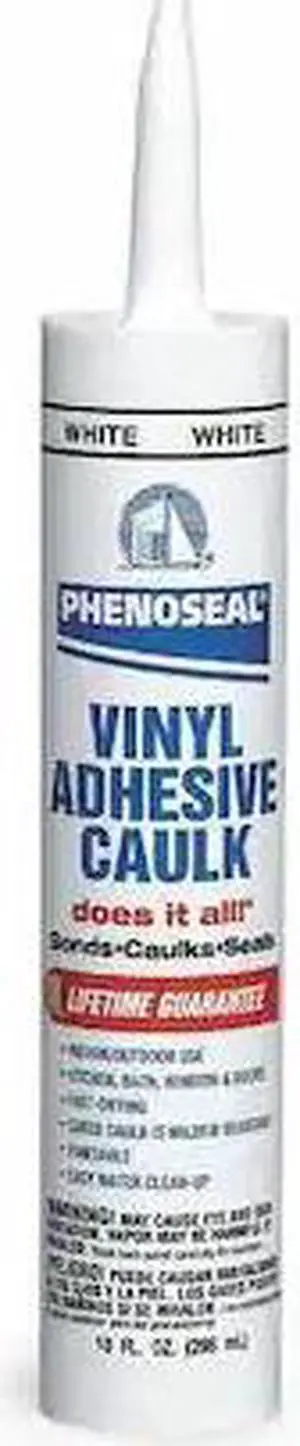 DAP 51136-00005 Acrylic Latex Adhesive Caulk, 10 oz, Cartridge, White, Acrylic