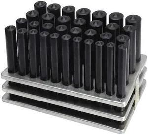 WESTWARD 22N850 Transfer Punch Set, 1/2 to 1 in, Steel, 33 Piece