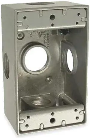 BELL OUTDOOR 5332-0 Weatherproof Electrical Box, 18.3 cu in, Outlet Box Type, 1