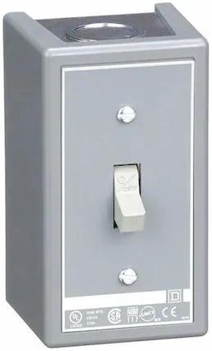 SQUARE D 2510KG1 Manual Motor Switch, 30 A, 2 P, 1 Phase, Toggle, Type K, Class SQUARE D 2510KG1 Manual Motor Switch, 30 A, 2 P, 1 Phase, Toggle, Type K, Class