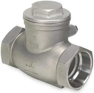 ZORO SELECT 4VMV5 1-1/2" Socket Weld Stainless Steel Swing Check Valve