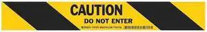 BRADY 121073 Floor Marking Tape, vinyl, Message, Black, Yellow, 2 in W., 4 mil